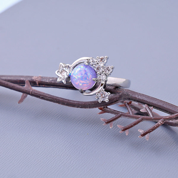 Circular Purple stone ring Boho Bloom