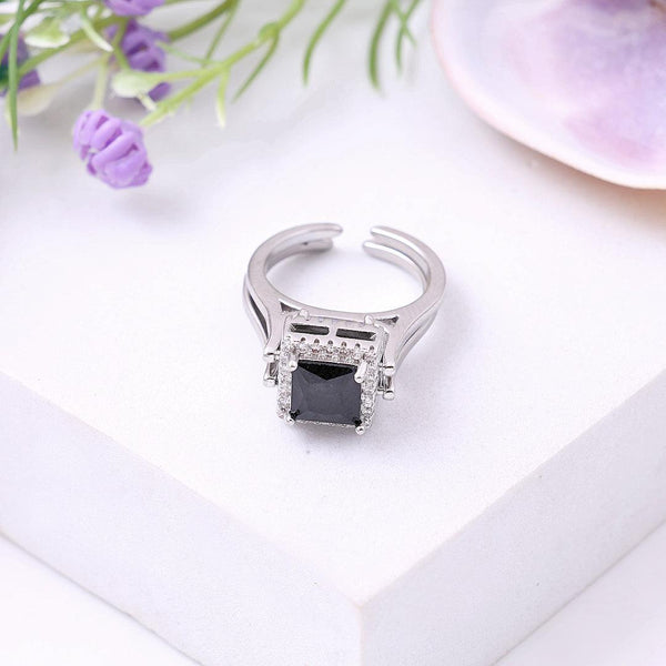 Dual Flip Crystal Adjustable Rings Boho Bloom