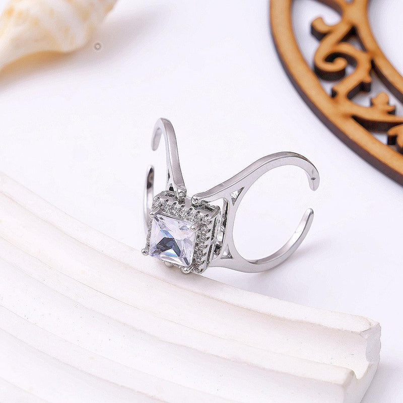 Dual Flip Crystal Adjustable Rings Boho Bloom
