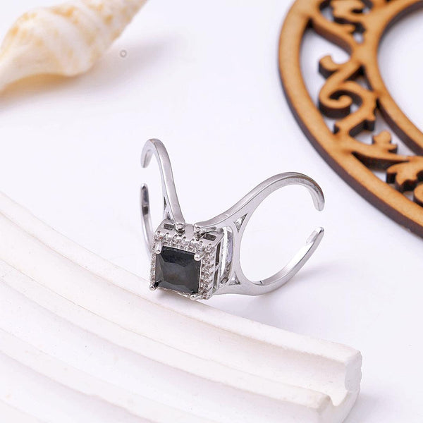 Dual Flip Crystal Adjustable Rings Boho Bloom