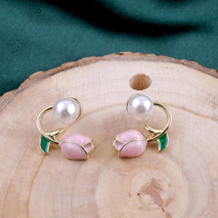 Floral and Pearl Earrings Boho Bloom