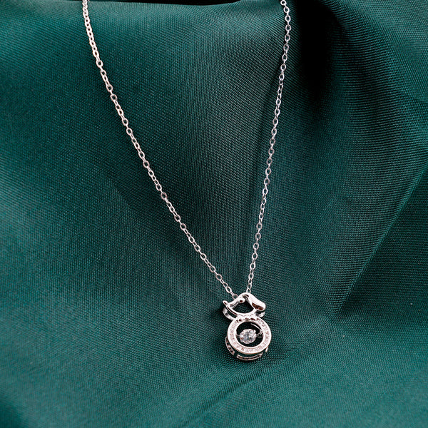 Silver Circular Necklace Boho Bloom