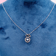 Silver Circular Necklace Boho Bloom
