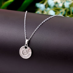 silver memory pendant for charm necklace Boho Bloom