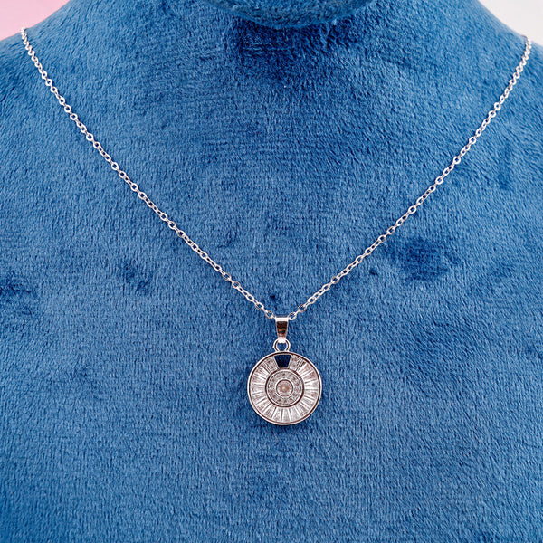 silver memory pendant for charm necklace Boho Bloom