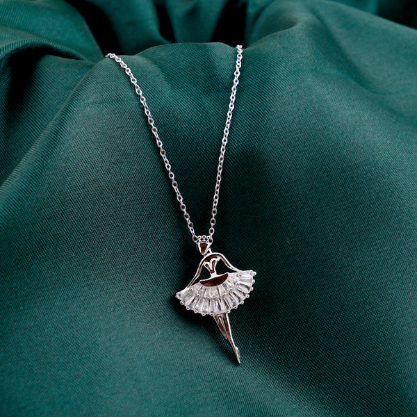 Silver plated diamond angel pendant necklaces Boho Bloom