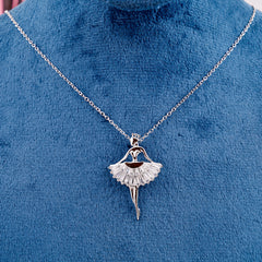 Silver plated diamond angel pendant necklaces Boho Bloom
