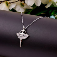 Silver plated diamond angel pendant necklaces Boho Bloom