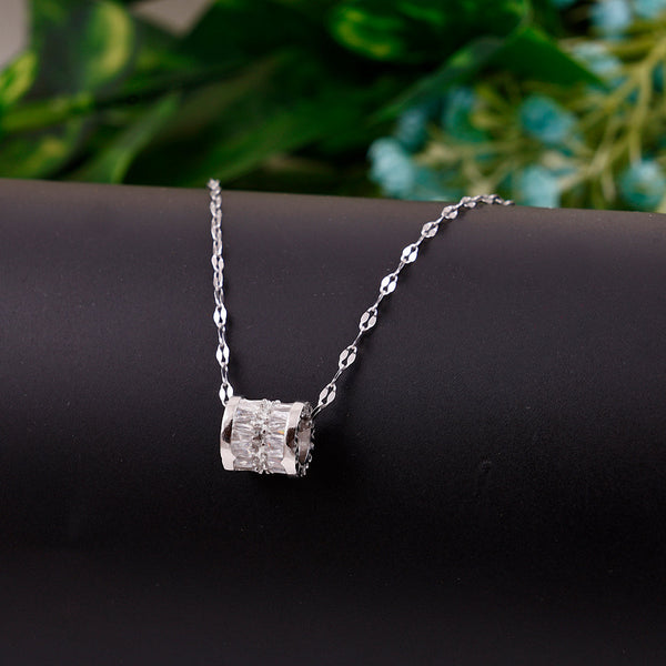 Silver Flash Necklace Pendant Boho Bloom
