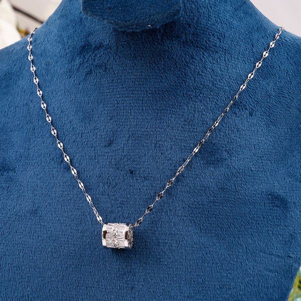 Silver Flash Necklace Pendant Boho Bloom