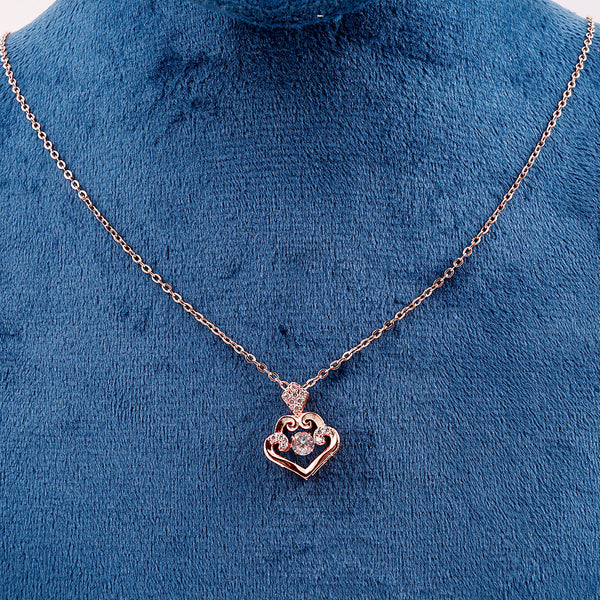 Heart Water drop cubic zircon necklace Boho Bloom