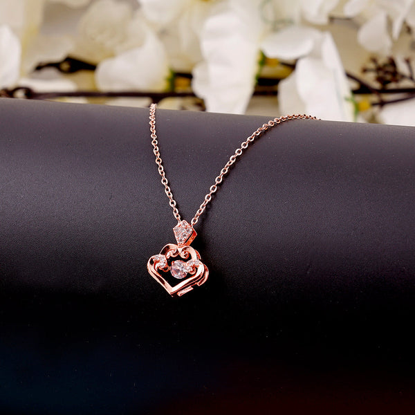Heart Water drop cubic zircon necklace Boho Bloom