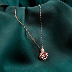 Heart Water drop cubic zircon necklace Boho Bloom