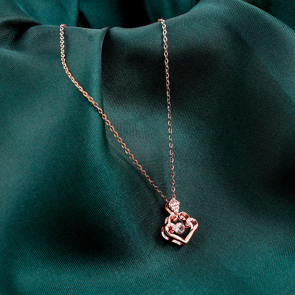Heart Water drop cubic zircon necklace Boho Bloom