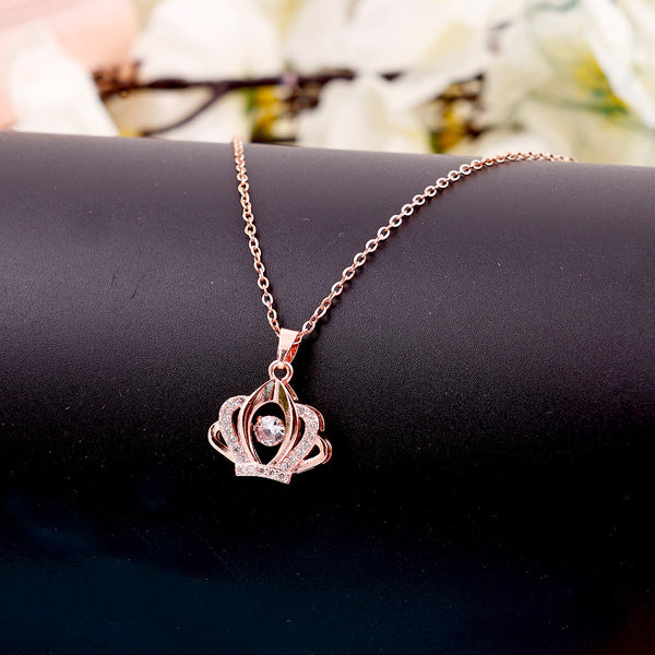Gold plated zircon pendant necklace Boho Bloom