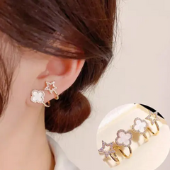 Clovers White Star Earring Boho Bloom