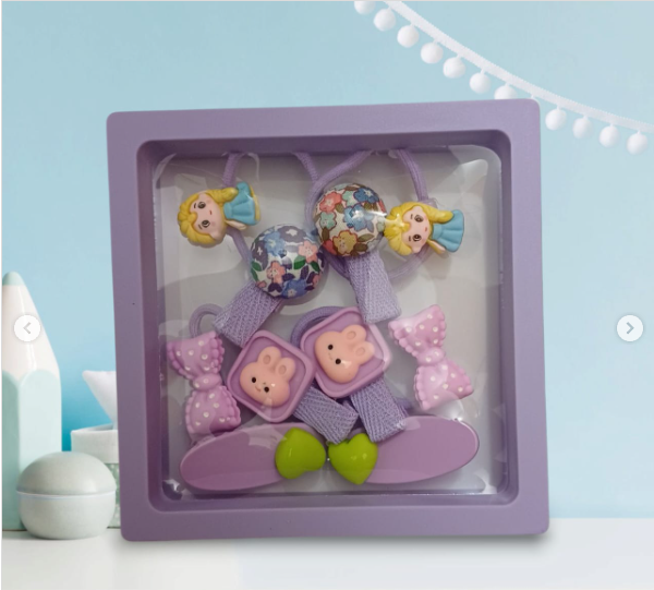 Kids Girls Cute Sweet Bow Cartoon Princess Tie Hair Rope Mini Set Boho Bloom