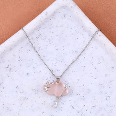 Adorable Sliver Plated Cloud Design Necklace Boho Bloom
