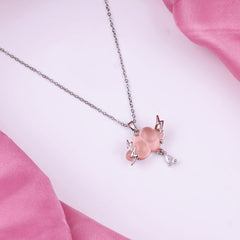 Cute Cloud Lighting Zircon Pendant Necklace Boho Bloom