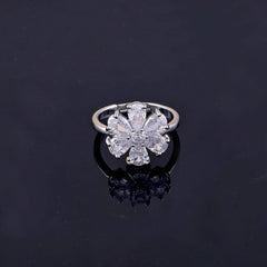 Adjustable Crystal Butterfly Ring Boho Bloom