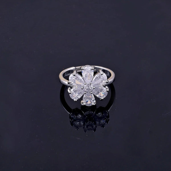 Adjustable Crystal Butterfly Ring Boho Bloom