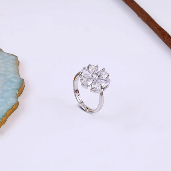 Adjustable Crystal Butterfly Ring Boho Bloom