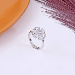 Adjustable Crystal Butterfly Ring Boho Bloom