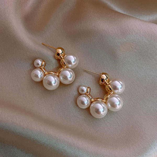 Gold Plated Big Bow Hoop Earring Boho Bloom