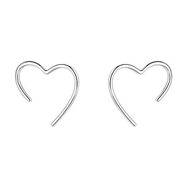 Tiny Heart Shaped Stud Earring Boho Bloom