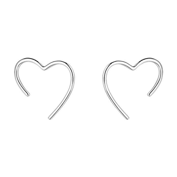 Tiny Heart Shaped Stud Earring Boho Bloom