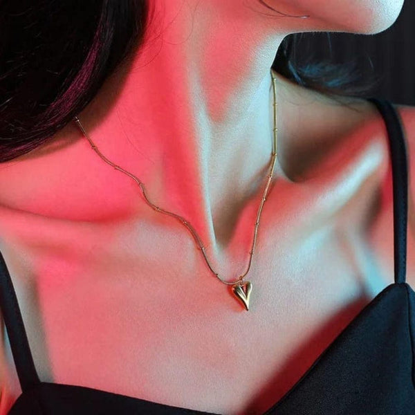 Gold plated small heart necklace Boho Bloom