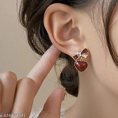 Heart Bow Earring Boho Bloom