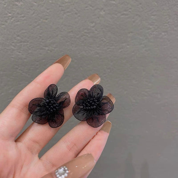 Cute Black Flower Earring Boho Bloom