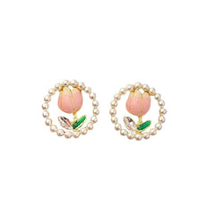 Lotus Shaped Circle Earring Boho Bloom