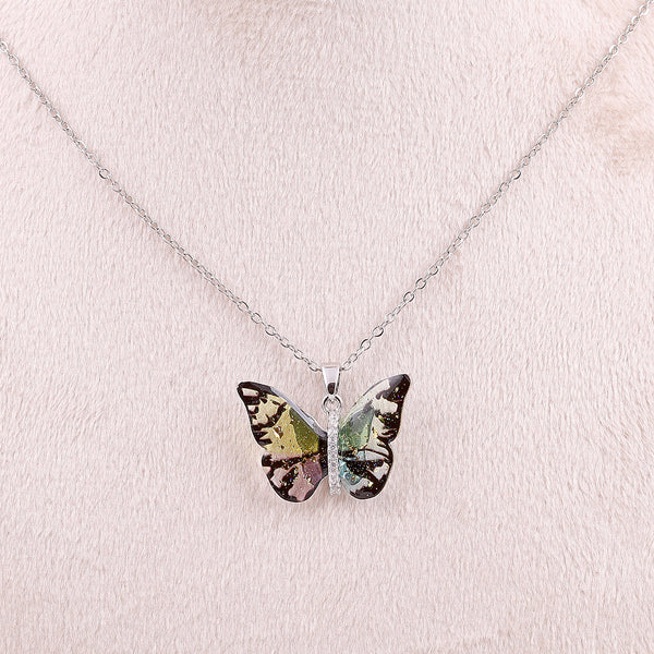 Multi Colour Butterfly Necklace Boho Bloom