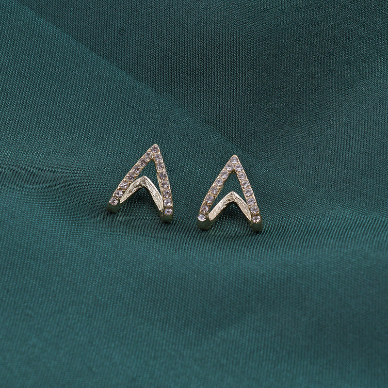 Sterling Silver Triangle Stud Earrings Boho Bloom