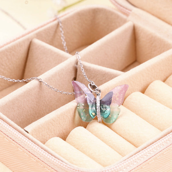 Sparky Butterfly Pendant Necklace Boho Bloom