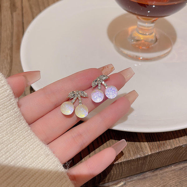 Crystal Cherry Stud Earring Boho Bloom