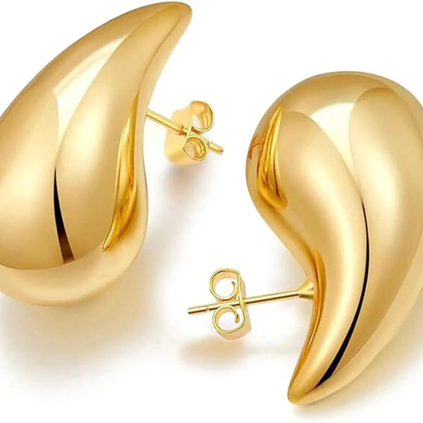 Gold water drop earring Boho Bloom