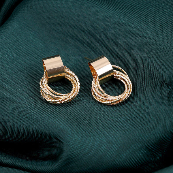 Gold Overlapping Hoop Earrings Boho Bloom