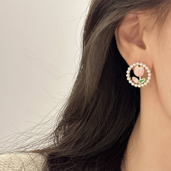 Lotus Shaped Circle Earring Boho Bloom