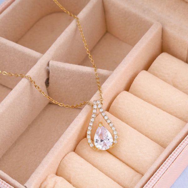 White Crystal necklace Boho Bloom
