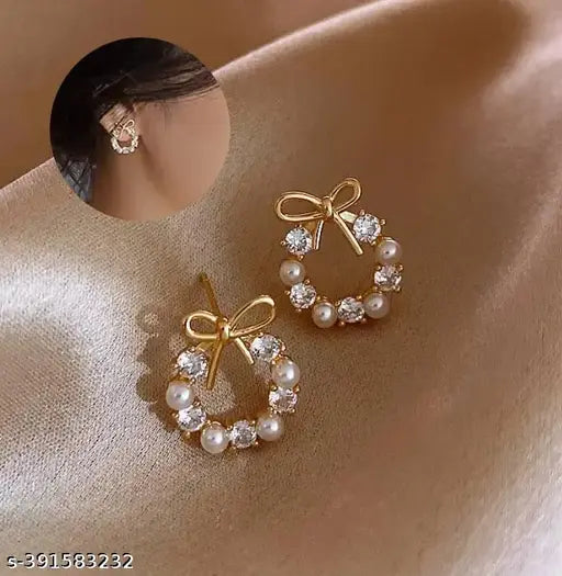 Small Pearl Earring Boho Bloom