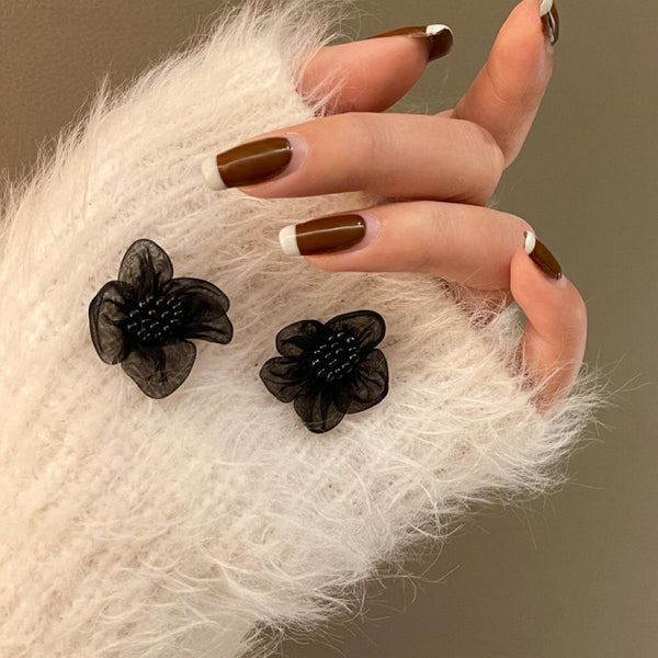 Cute Black Flower Earring Boho Bloom