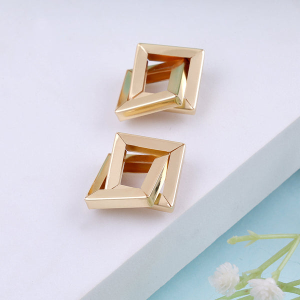 Geometric Double Square Stud Earrings Boho Bloom