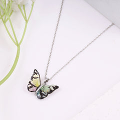 Multi Colour Butterfly Necklace Boho Bloom