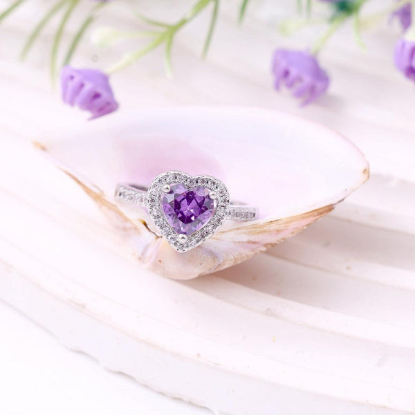 Heart Crystal Ring Boho Bloom