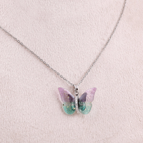 Sparky Butterfly Pendant Necklace Boho Bloom