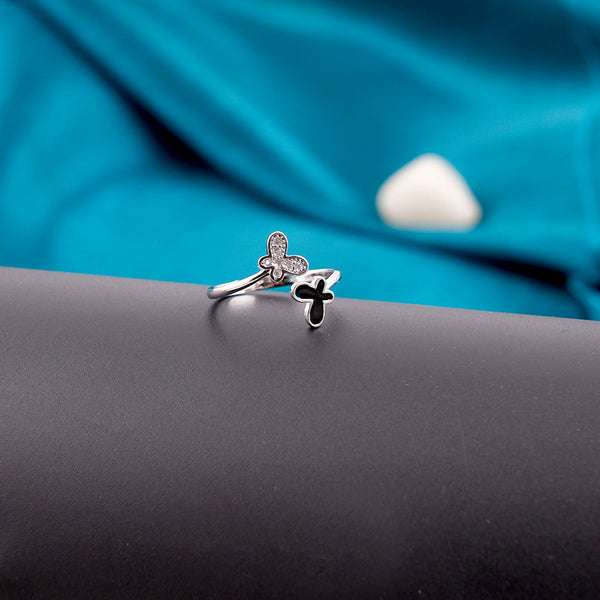 Zircon Stone Butterfly Ring Boho Bloom